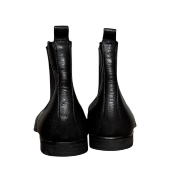 BOSS HUGO BOSS Chelsea Black Pull On Leather Ankle Boot SZ 11 - Picture 3 of 10